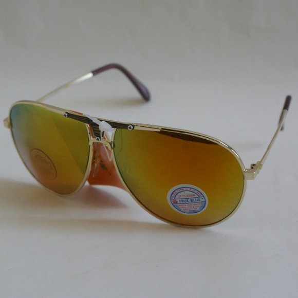 NWT TruVintage Aviator / pilot like style frame w/ true blue blocker sunglasses - Picture 8 of 10
